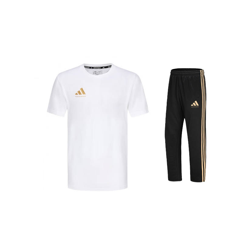 Adidas Adidas Taekwondo Casual Sportswear Unisex Set White+Black Gold