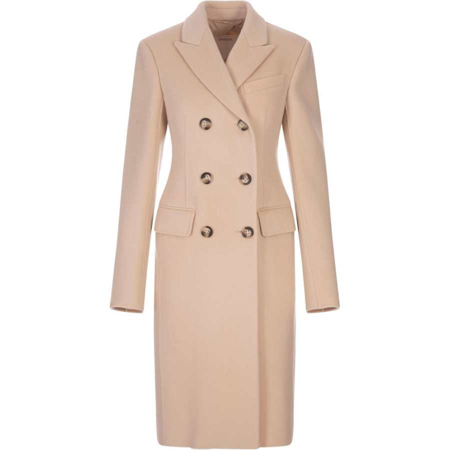 SportMax Coats Women's Apricot Lapel Moderate