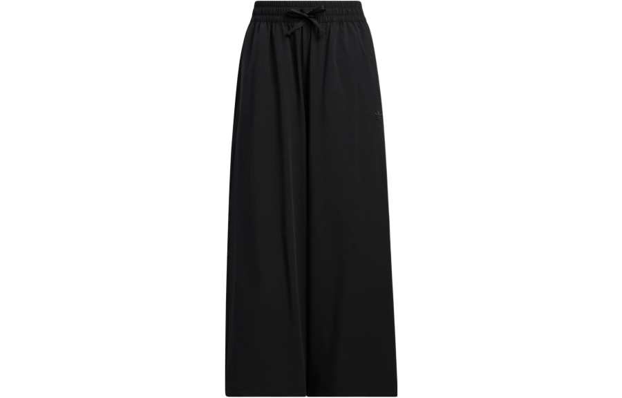 Adidas Originals Knitted Sweatpants Women's Black Moderate Straight Fit Pants