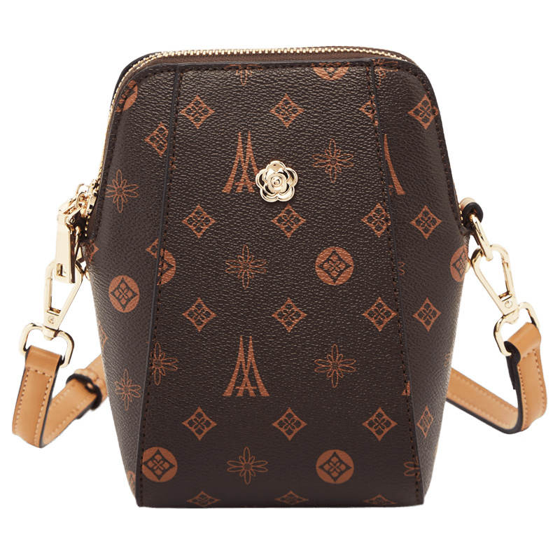 LAORENTOU Synthetic Leather Shoulder Bag Women's Coffee