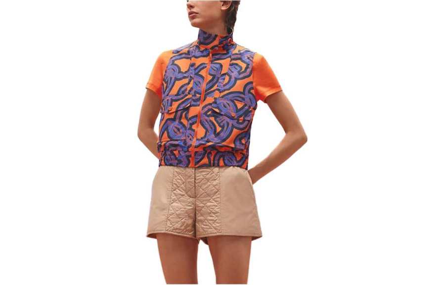 HERMES HERMES Vests Women's Orange Moderate Other