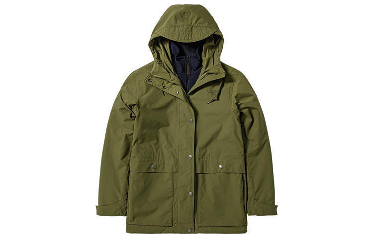 THE NORTH FACE Windbreaker Jackets Women's Green Hooded Moderate