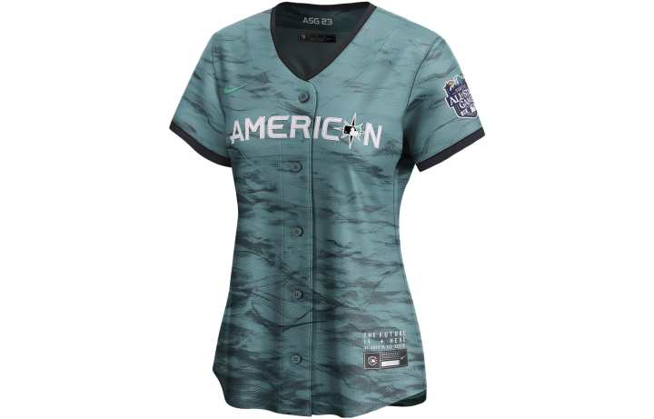 Nike Nike Baseball Jerseys Women's Cyan Baseball Collar Moderate Straight Fit