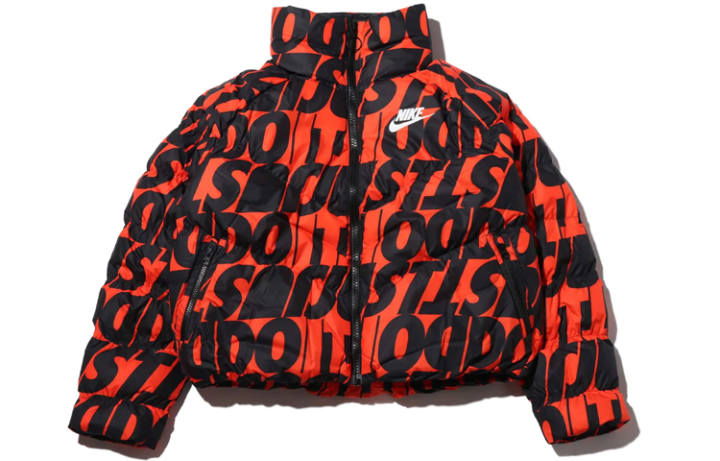 Nike Nike Puffer Jackets Women's Orange Stand Collar Thickened Puffer Jacket