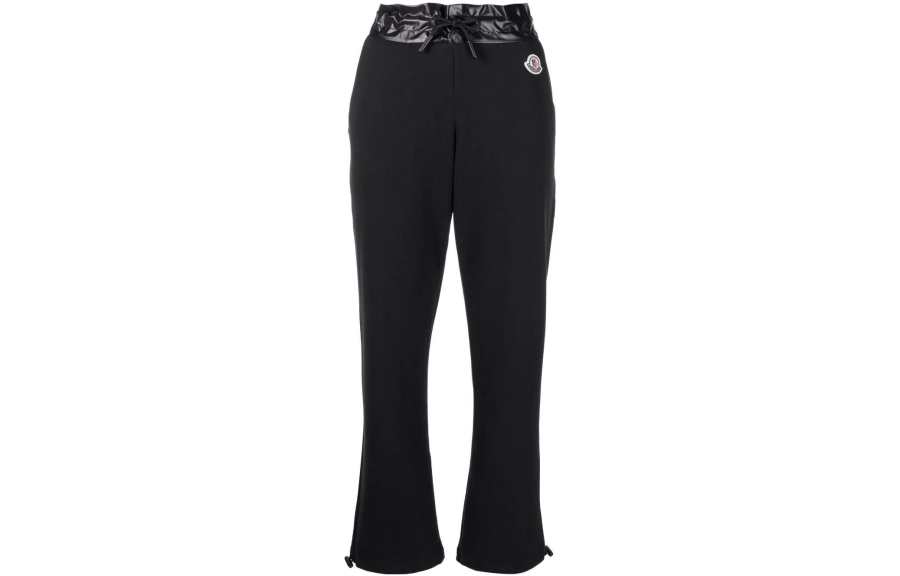 Moncler SS22 Casual Pants Women's Black Moderate Cuffed Pants