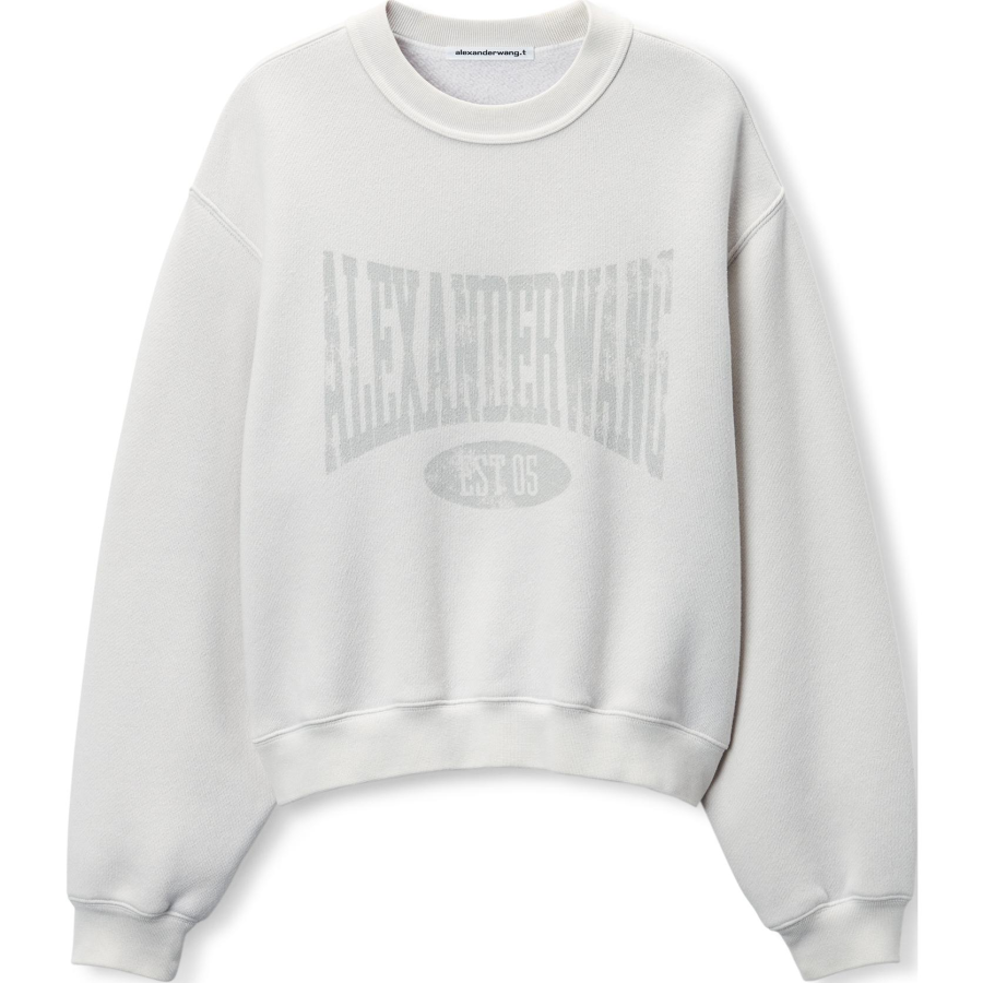 Alexander Wang Alexander Wang distressed-logo sweatshirt