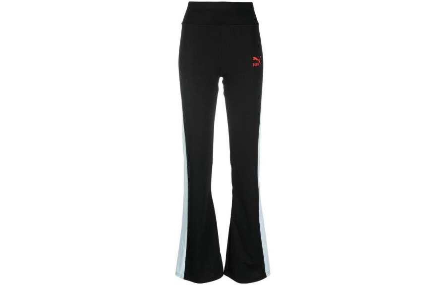 PUMA ESSENTIALS Knitted Sweatpants Women's Black Moderate Straight Fit Pants