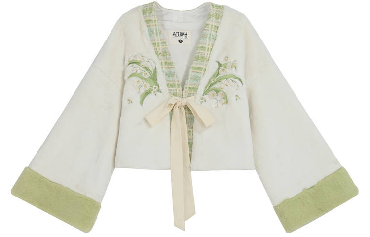 SNBL Velvet Jackets Women's White V Neck Moderate
