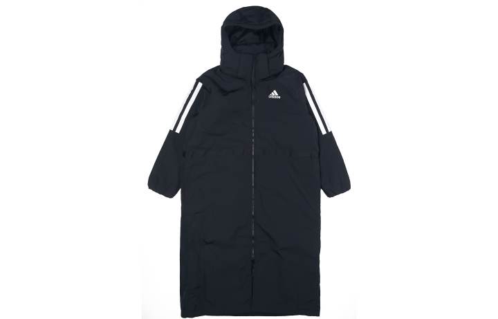 Adidas Adidas Puffer Jackets Women's Black Hooded Thickened Other