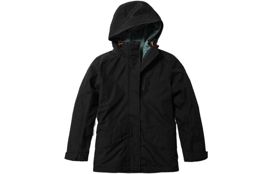 Timberland Windbreaker Jackets Women's Black Hooded Moderate