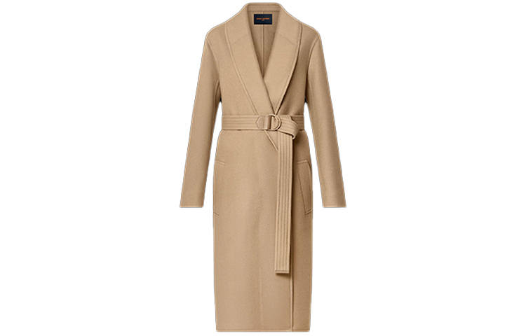LOUIS VUITTON New Quarterly Products Of LV Velvet feel Coat Women's Camel