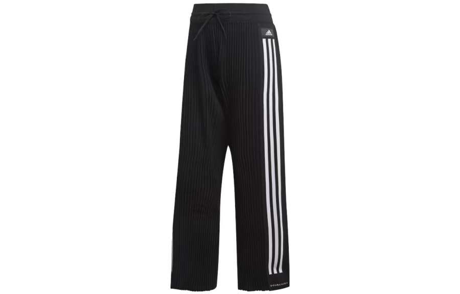 Adidas Adidas Knit Pleated Pants Casual Pants Women's Black