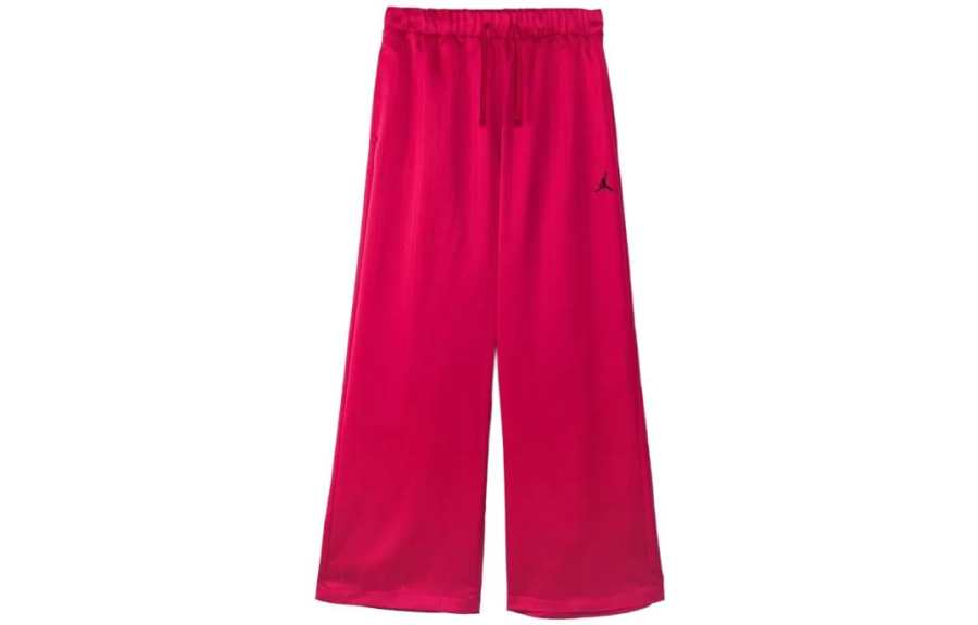 Jordan Jordan Knitted Sweatpants Women's Red Moderate Wide Leg Pants