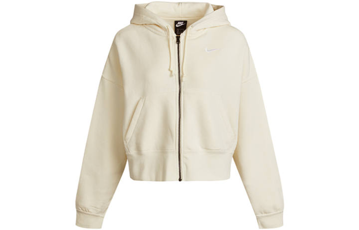 Nike Nike Cropped Coats Women's Ecru Hooded Moderate