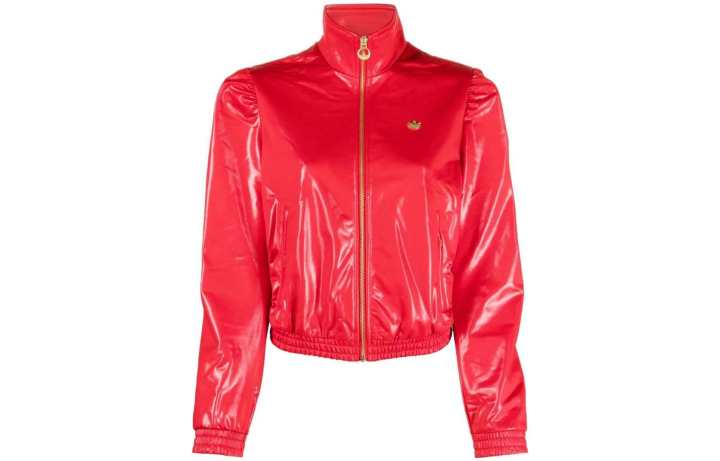 Adidas Adidas Cropped Coats Women's Red Stand Collar Moderate