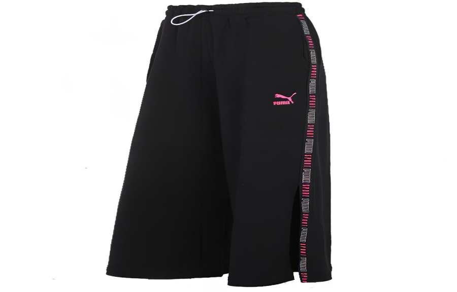 PUMA Casual Pants Women's Black Moderate Wide Leg Pants