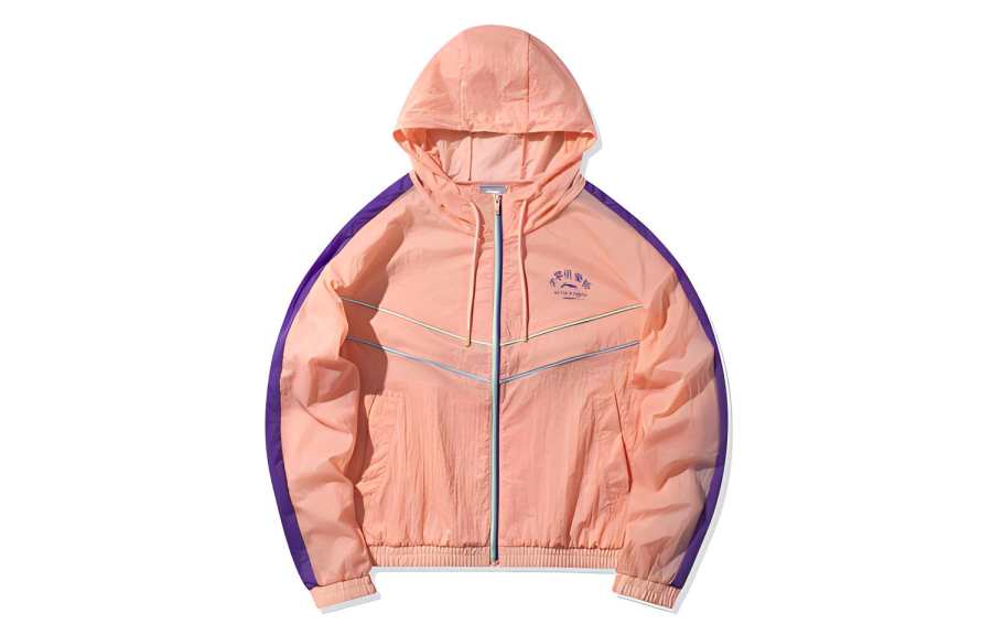 Li-Ning Li Ning Trench Coat Women's Peach Bud Red