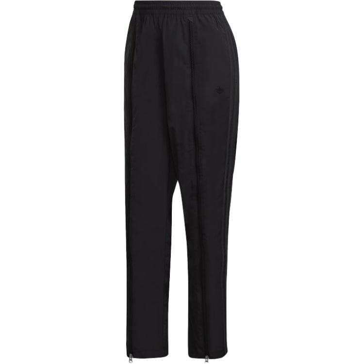 Adidas Originals Knitted Sweatpants Women's Black Moderate Straight Fit Pants