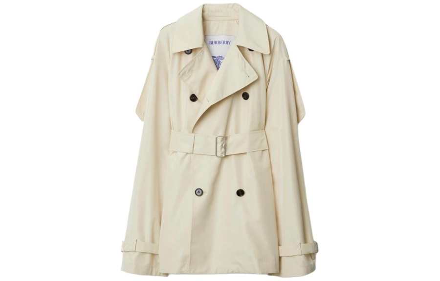Burberry short silk trench coat