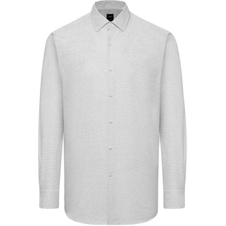 HUGO BOSS Shirts Men's Gray Lapel Moderate