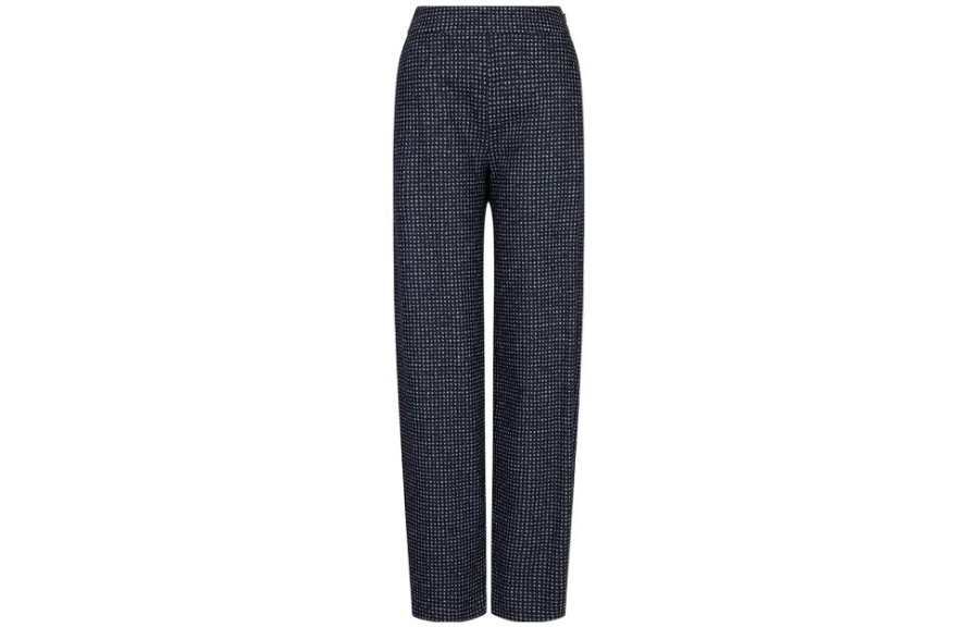 EMPORIO ARMANI High Waist Check-Print Trousers