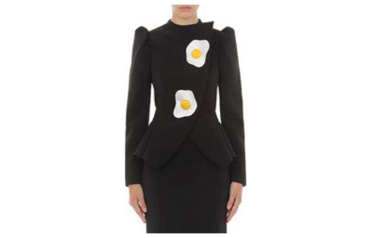 MOSCHINO Cropped Coat Women's Black