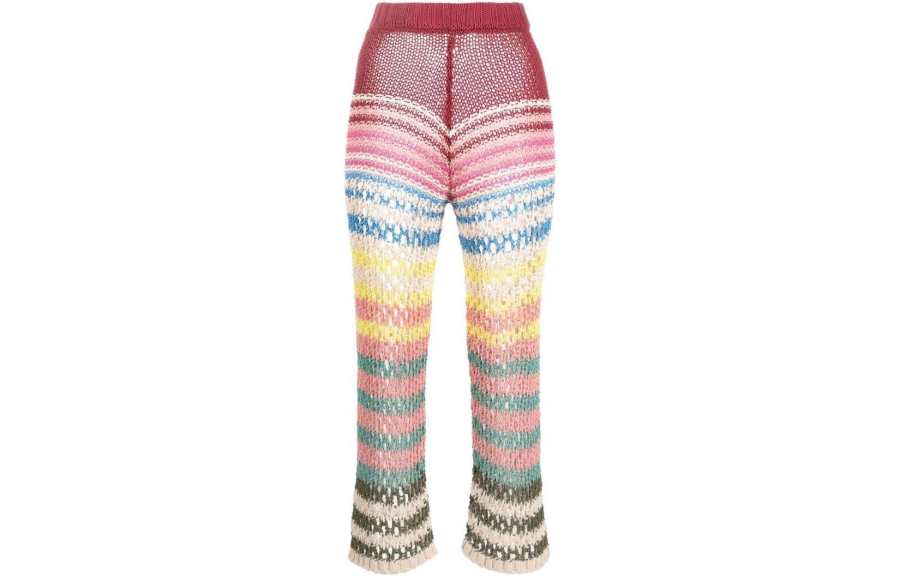 RED VALENTINO Knitted Sweatpants Women's Multicolor Moderate Other