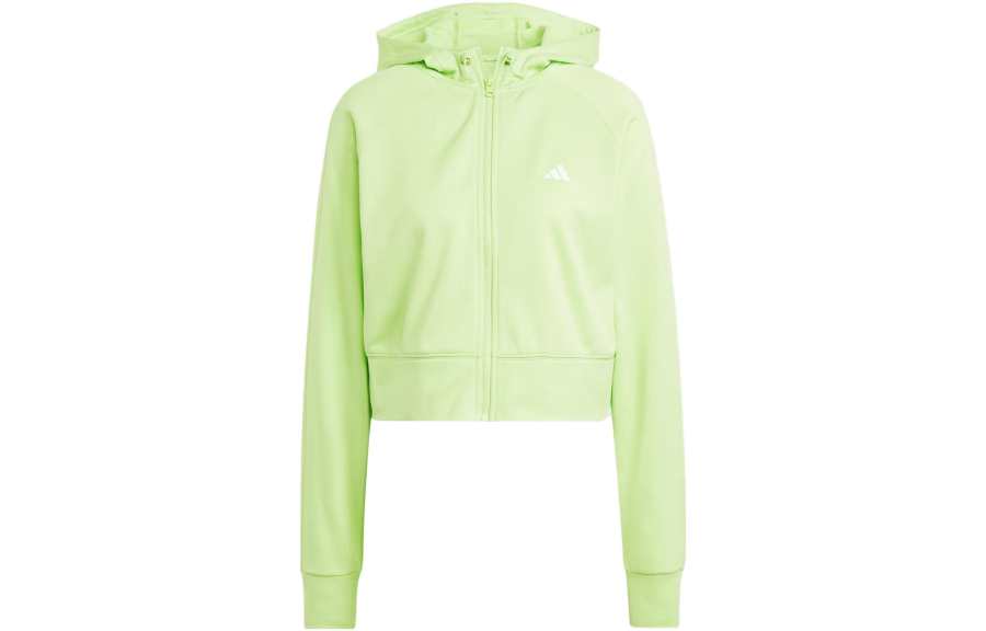 Adidas Adidas AEROREADY Cropped Coats Women's Green Hooded Moderate