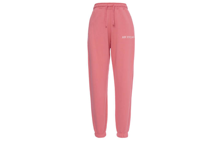 Jordan Jordan Knitted Sweatpants Women's Pink Moderate Cuffed Pants