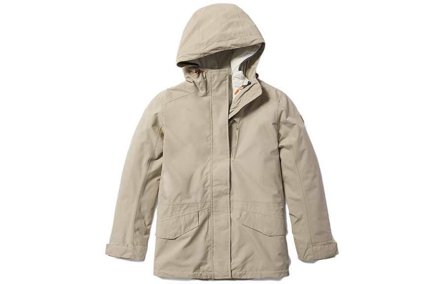 Timberland Windbreaker Jackets Women's Sand Hooded Moderate