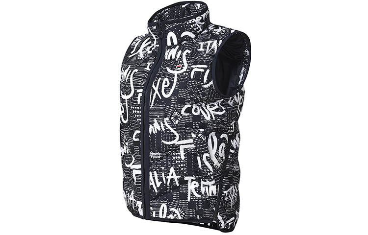 FILA Athletics Down Vests Women's All Over Print Stand Collar Moderate Other