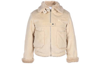 KENZO Parka Coats Women's Beige Lapel Moderate