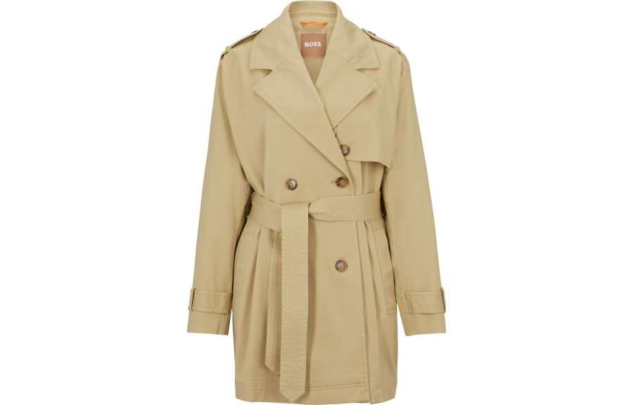 HUGO BOSS SS23 Trench Coat Women's Khaki