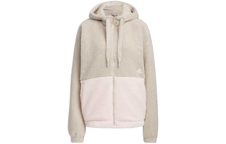 Adidas Adidas Velvet Jackets Women's Beige Hooded Moderate