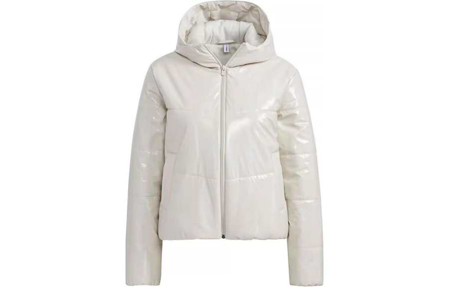 Adidas Neo Puffer Jackets Women's White Hooded Moderate Other