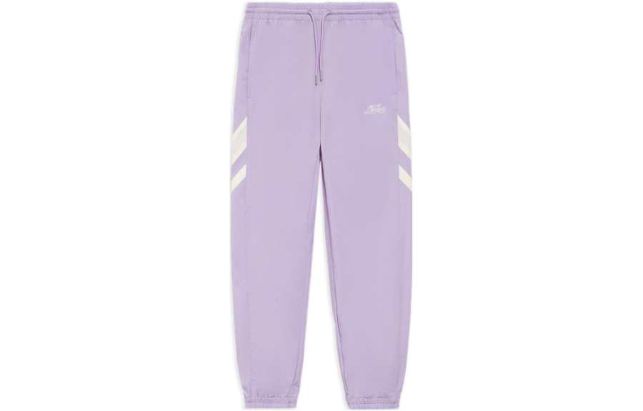 Li-Ning Li Ning Sports Life Collection Knitted Sweatpants Women's Lavender Moderate Cuffed Pants