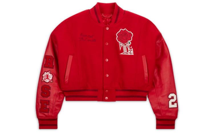 Jordan Jordan X Teyana Taylor Women's Varsity Jacket Asia Sizing Gym Red/Sail/Team Red