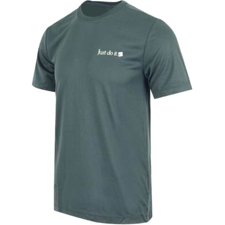 Nike Nike T Shirts Men's Green Crew Neck Moderate Straight Fit