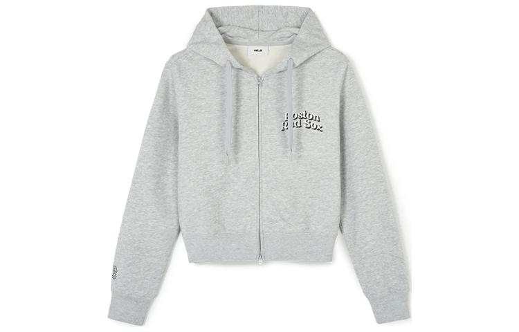 MLB MLB Cropped Coats Women's Gray Hooded Moderate