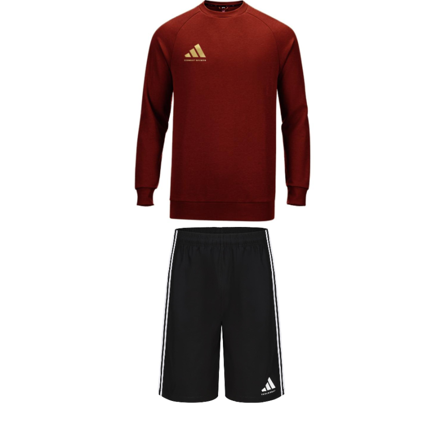 Adidas Adidas Casual Sportswear Men's Set Red Gold+Black