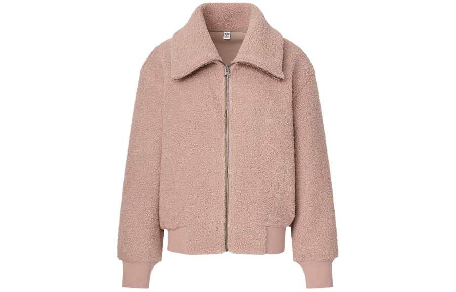 UNIQLO Velvet feel Coat Women's Pastel Pink