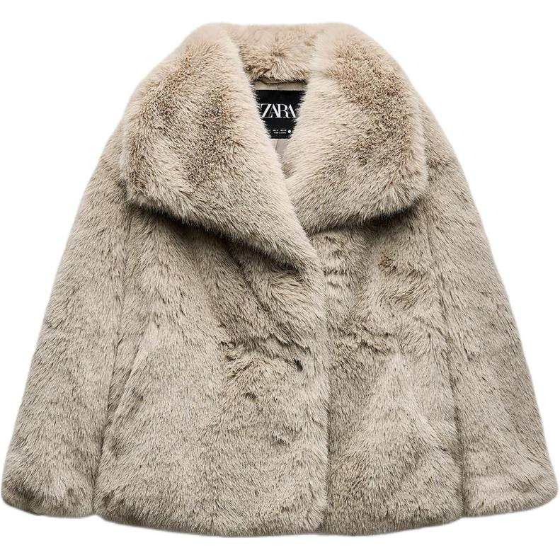 ZARA ZW Coat Women's Dark Taupe