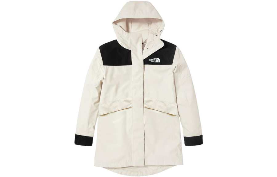 THE NORTH FACE METROVIEW TRENCH SS22 Outdoor Hiking Waterproof And Breathable Windbreaker Jacket Women's White