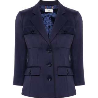 Elisabetta Franchi Twill Blazer