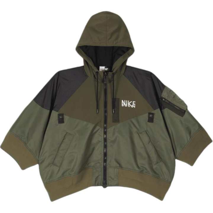 Nike Nike X Sacai Women'ss Full Zip Hooded Jacket Asia Sizing Khaki