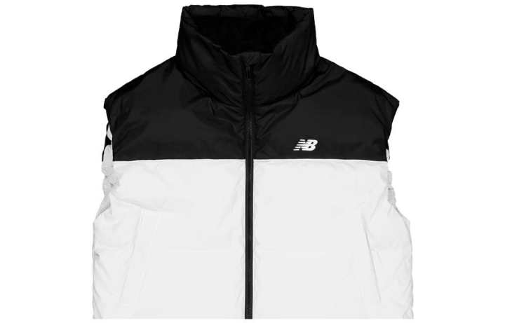New Balance New Balance Down Vests Women's Black/White Stand Collar Moderate Other