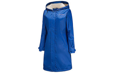 YONEX Logo Fleece Lined Thermal Puffer Jacket Women's Navy Blue
