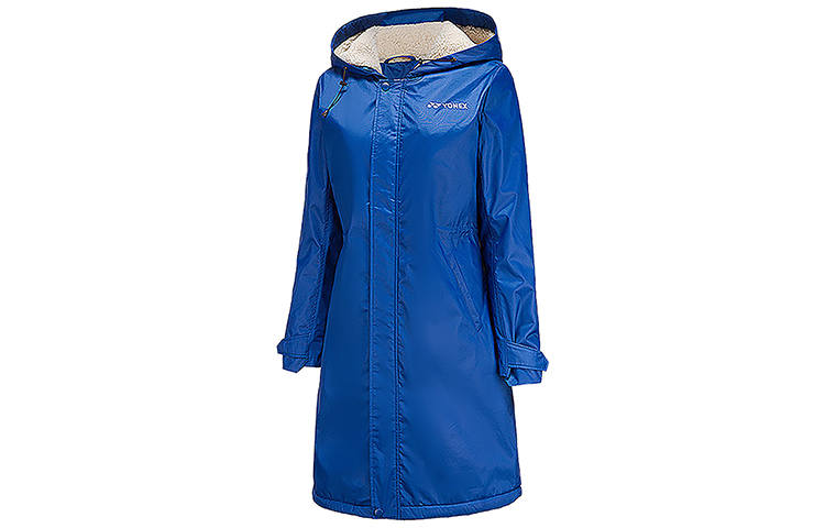 YONEX Logo Fleece Lined Thermal Puffer Jacket Women's Navy Blue