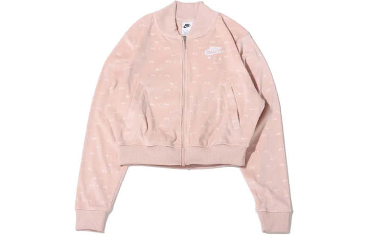 Nike Nike Cropped Coats Women's Pink Baseball Collar Moderate