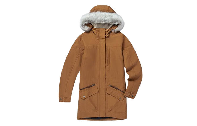 Columbia Windbreaker Jackets Women's Brown Hooded Moderate